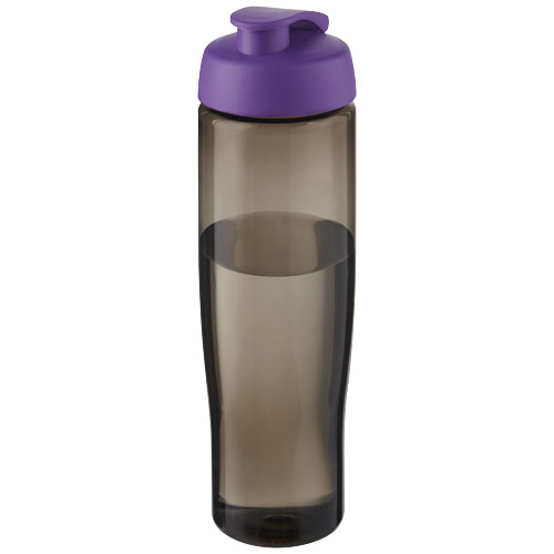 Bouteille de sport de 700 ml personnalisée H2O Active® Eco Tempo Violet et Charbon